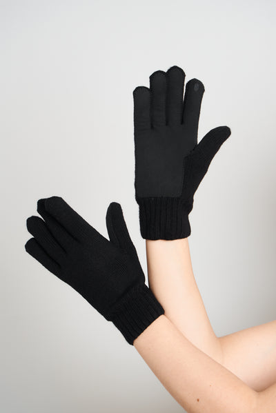Extra Fine Merino Wool Gloves with Self-Heating Liner and Palm Patch