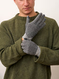 Man in a green sweater wearing Charcoal Twist FibreHeat Ultra Liners