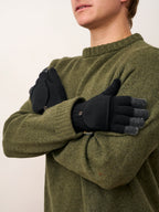 Unisex Wool Blend Flip Top Mittens With Heat Retention