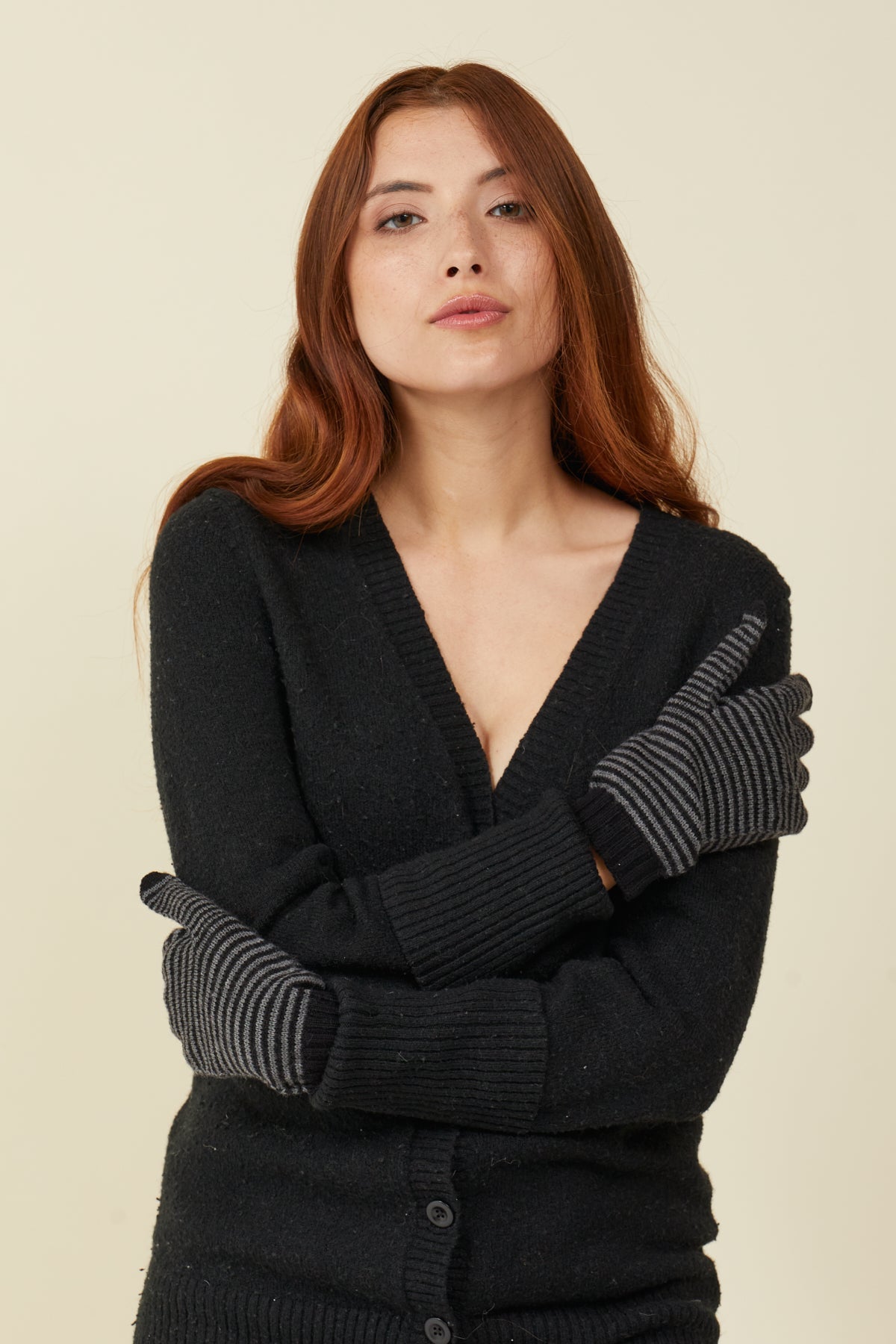 Newly Redesigned Striped Merino Gloves with Self-Heating Technology