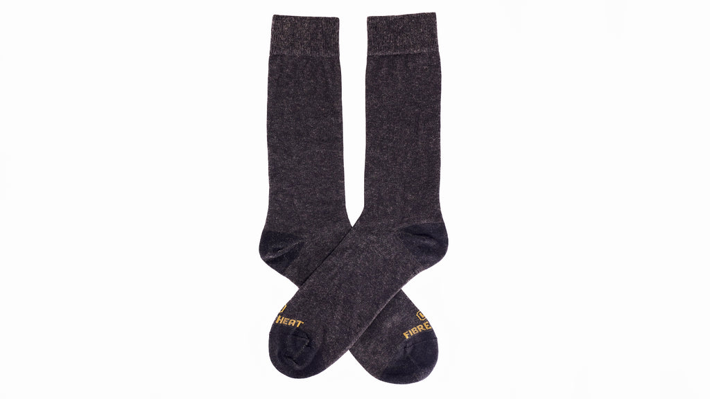 Pair of charcoal Thermal Therapy Socks crossed over each other